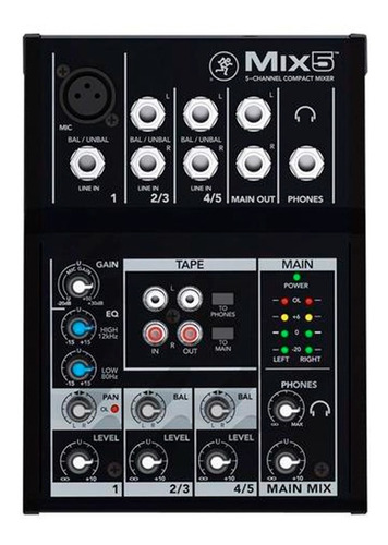 Consola Mixer Mackie Mix5 5 Canales