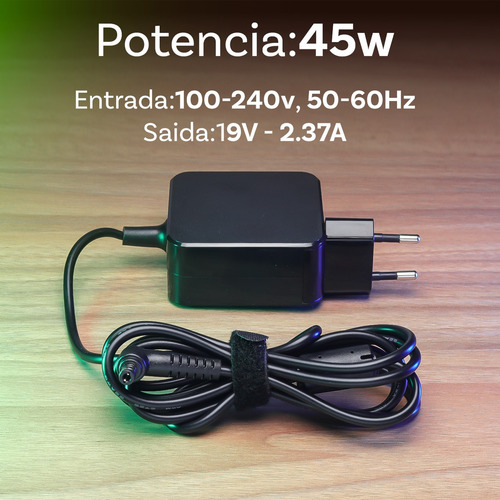 Carregador Fonte Notebook Asus 19v 2,37a 45w Plug 5.5x2.5mm Z550ma z450la z550sa Grasep D-AS45B