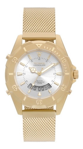 Relógio Technos Feminino Skydiver Dourado Original T205jf/4k + Nf-e