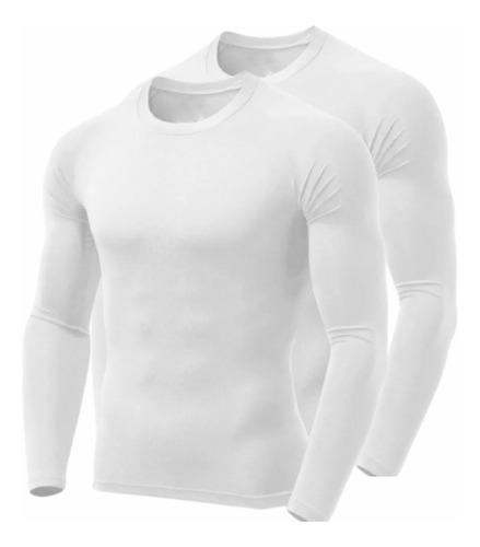 Kit 2 Camisetas Térmicas Masculina Segunda Pele Camisa Uv50+