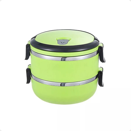 Vianda Lunch Box Térmica Doble Hermética Acero Inox. 2litros