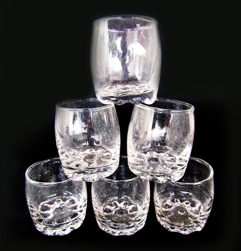 Imagem 7 de 8 de Lote De 6 Copos Pequenos Fundo Grosso Licor Aguardente 65ml