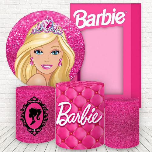 Kit 2 Painéis E Capas 3d Sublimado Barbie Fkpc-928