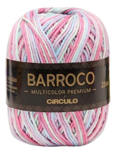 Fio Barroco Multicolor Premium 400g Círculo - 452m - Tex 885 Cor Marshmallow Candys