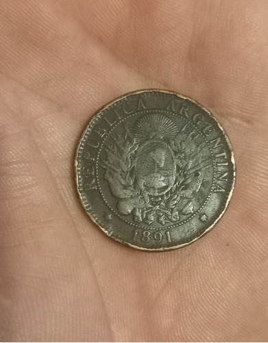 C-argentina Moneda Nacional 2 Centavos Patacon 1891 Cobre