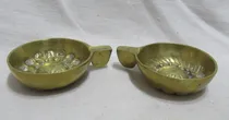 Comprar Par Antiguos Ceniceros Sólido Bronce