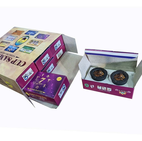 Imagen 3 de 3 de Sahumerio Sambrani Carbón + Resina Caja 24 Un. /premierhouz