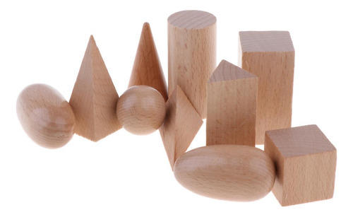 10pcs Bloques De Geométricos Sólids Montessori Juguetes
