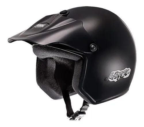 Casco de moto Pro Tork Liberty Liberty negro liso abierto talla
