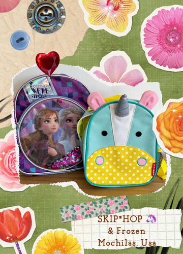 Mochilas Skip Hop Gatito Ballena Unicornio Frozen