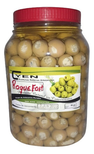 Aceitunas Verdes Rellenas Con Roquefort X 2kg