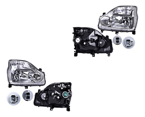 Jgo Faros Delanteros Electrico S/motor P/halog X-trail 08-10