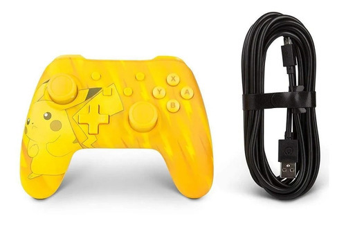 Controle Nintendo Switch Pokemon Pikachu Wired Fio Power