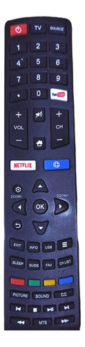 Control Remoto Para Tv Led Telefunken Smart Ref142