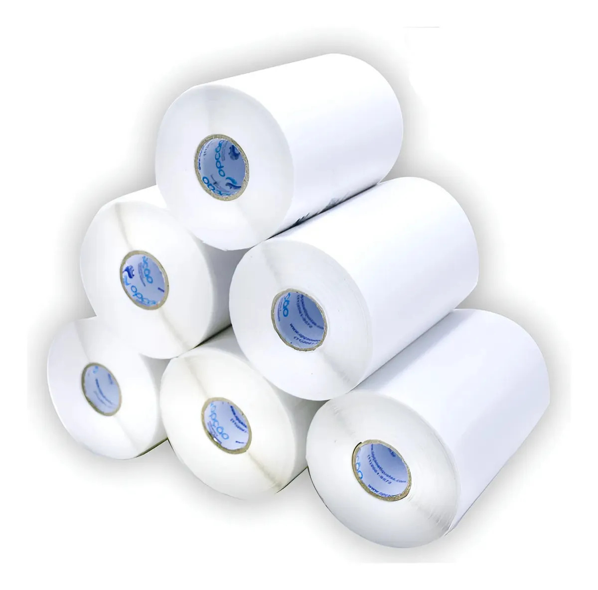 5 Rolos Opcao Etiquetas 10x15 Cm Termica Serrilha Economy Cor Branco