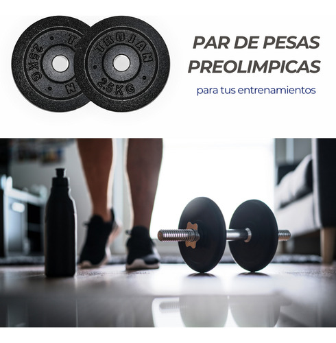 Par De Disco Pre Olímpico 2.5 Kg Negro