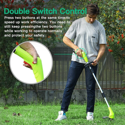 Cordless Lawn Trimmer Weed Wacker - Gardenjoy 12v Grass Trim