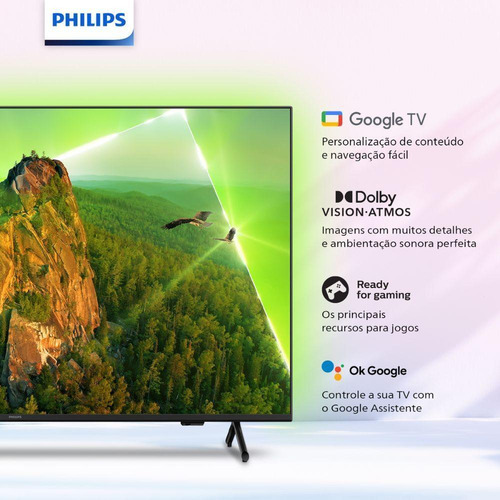 Smart Tv 50 Uhd 4k Philips 50pug7908 Google Voz Bivolt