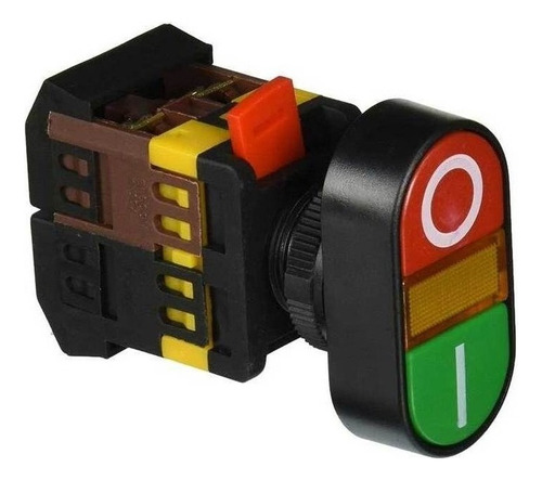 Botão Duplo Liga/desliga Nr12 Com Ressalto Iluminado 220v