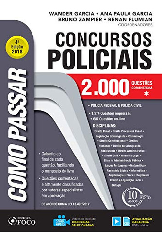 Libro Como Passar Em Concursos Policiais 2 000 Questões Come