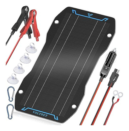 Panel Solar Flexible De 10w 12v Cargador De Batería, C...