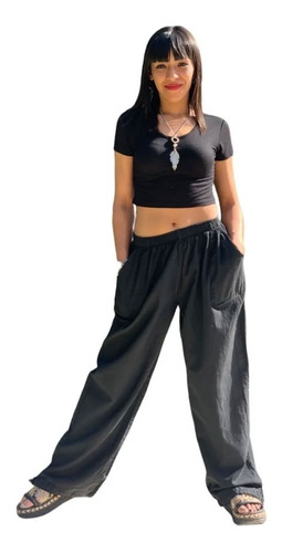 Imagen 1 de 10 de Babucha Pantalón Bambula Yoga Taichi Puño Ajustable