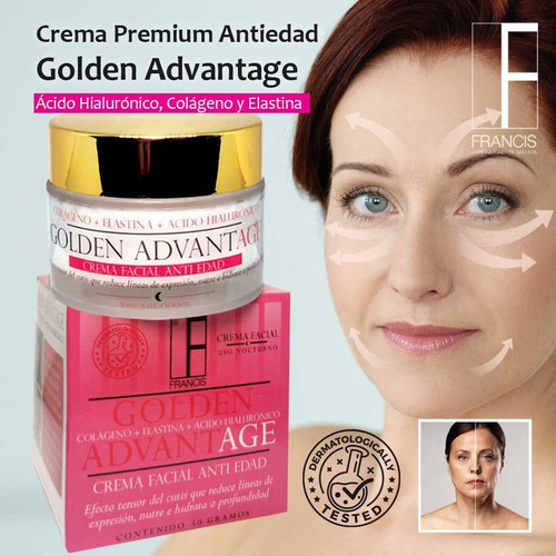 Crema Golden Advantage Facial Antiedad Francis® 50gr 3pzs
