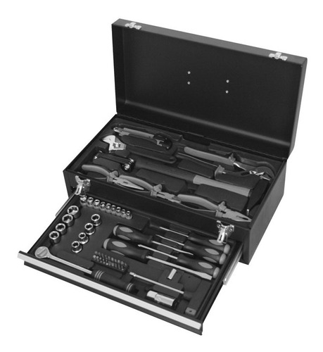 Set Kit De Herramientas Caja Metalica Barovo Juh61 61pz