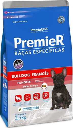 Ração Premier Bulldog Francês Filhote 2,5kg