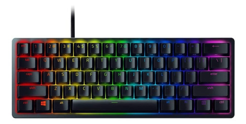 Teclado Razer Huntsman Mini Preto Rgb Red Switch Novo Lacra Preto Inglês Us