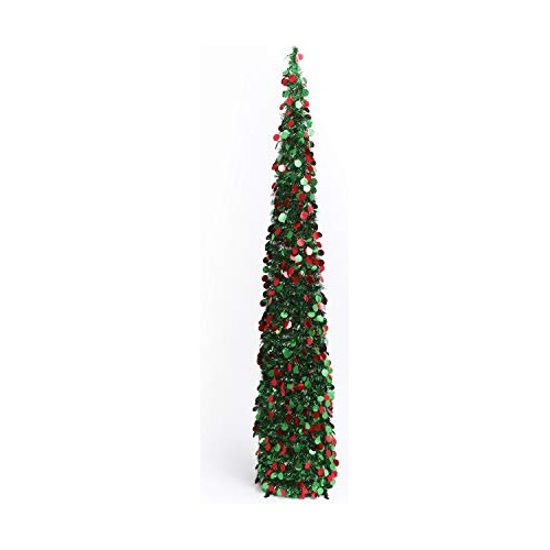 Árbol De Navidad De Tinsel Emergente De 72 Pulgadas De...