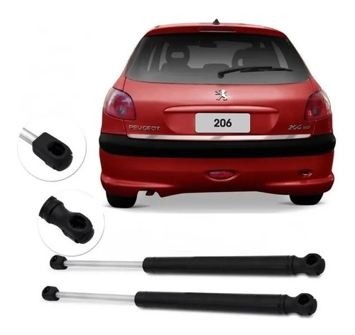 Kit X2 Amortiguadores Porton Baul Trasero Peugeot 206 207 