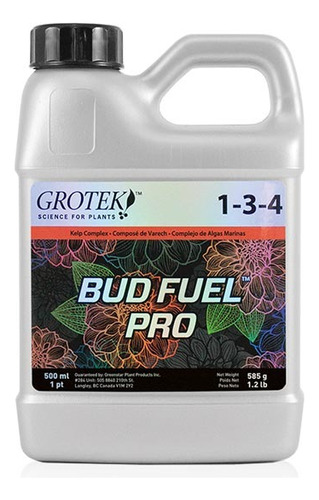 Bud Fuel Pro Grotek 4 Litro  Base De Floración Cultivo 