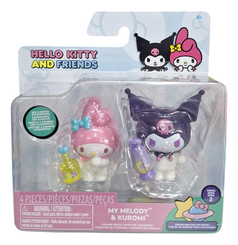 Set Figuras Hello Kitty Kuromi & My Melody - Original