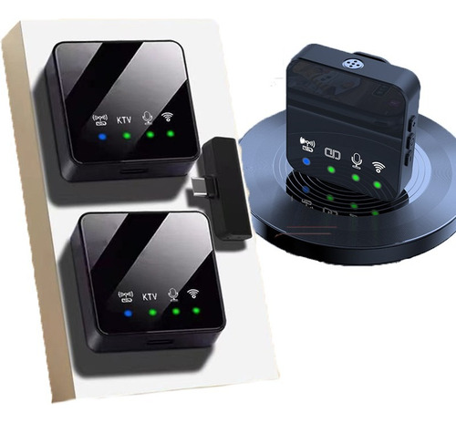 Micrófono Inalámbrico Lavalier 2 En 1 Para Teléfono Celular, Color Tipo C