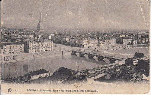 Italia 1910 Postal Panorama De Torino Cursada A Pehuajo