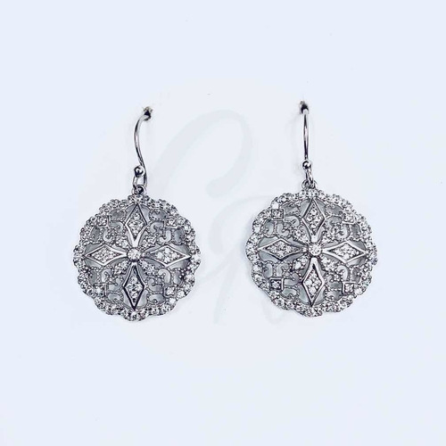 Aretes Con Zirconia Hechos En Plata Ley .925