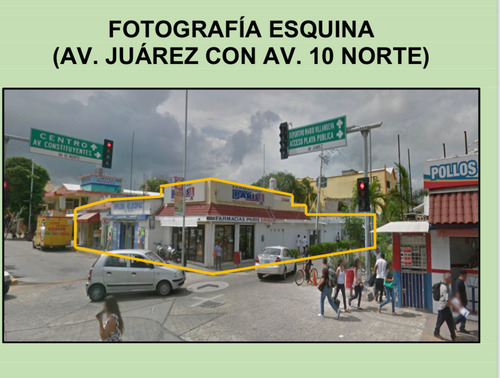 Terreno En Esquina, Centro De Playa Del Carmen, Q. Roo