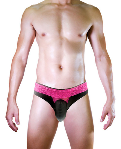 B Ropa Interior De Cintura Baja Para Hombre, Encaje De Seda