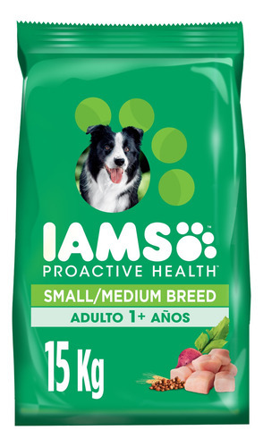 Iams Alimento Seco Perros Adultos Razas Peq/med Pollo 15kg