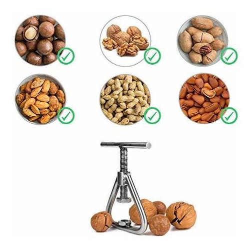 Quebradora De Nueces Anwenk, Color Negro Y Nuez, Acero Inoxi