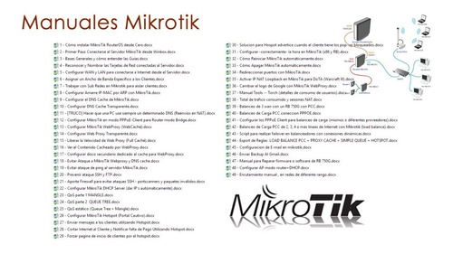 Curso Mikrotik Videos,pack De Guias + Videos + Manuales