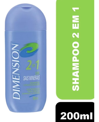 Shampoo Dimension 2 Em 1 Cabelos Oleosos 200ml- Kit C/02 Und