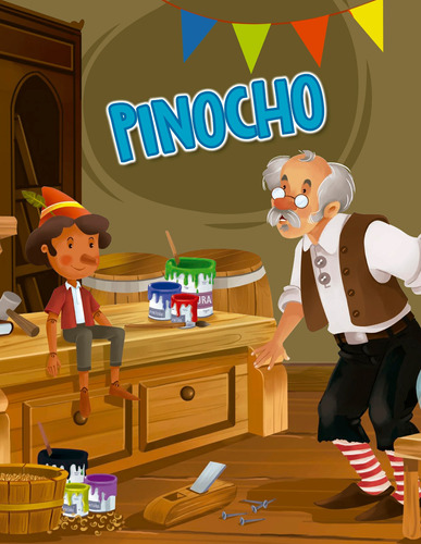32 Páginas: Pinocho.: Cuento Infantil con 32 páginas : Pinocho, de Varios. Editorial Silver Dolphin (en español), tapa dura en español, 2022