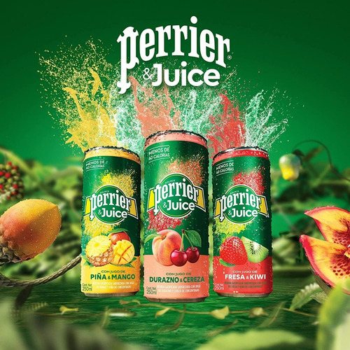 Bebida Gasificada Perrier & Juice Piña Mango 35 Piezas