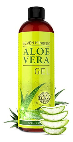 Gel Orgánico De Aloe Vera Con 100% De Aloe Puro De Planta De