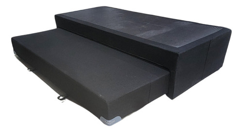 Sommier Carricama Ayfa Colchon Euro Top 1 1/2 Plaza 100x200 Color Negro