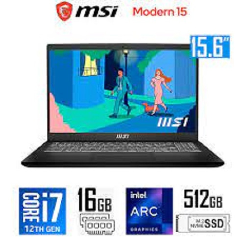 Laptop Msi Modern 15 B12hw-001 I7-1255u, 16gb 512gb Ssd