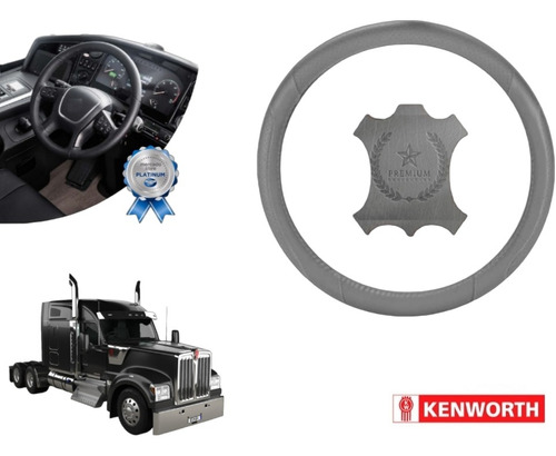 Cubrevolante Gris Trailer Truck Piel Kenworth W990 2021