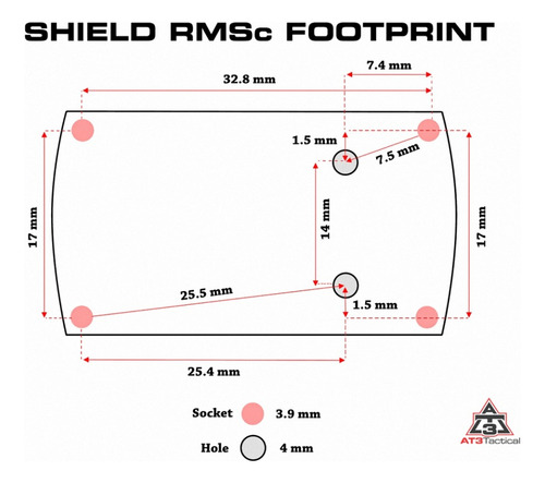 Mira Op3 Microdot 3moa Pistola Shield Rmsc Footprint Utg